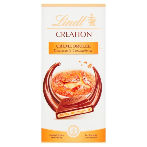 LINDT CREATION CREME BRULEE CHOCOLATE BAR 150G