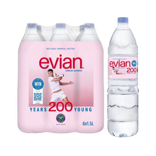 EVIAN STILL NATURAL MINERAL WATER PET 6X 1.5L
