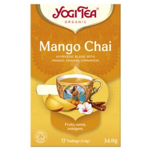 YOGI TEA ORGANIC MANGO CHAI, AURVEDIC BLEND WITH MANGO, ORANGE & CINNAMON 17S