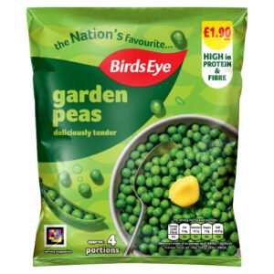 BIRDS EYE GARDEN PEAS PMP £1.90 375G