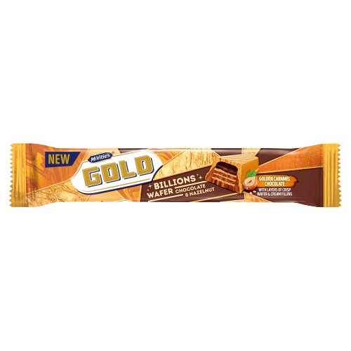 MCVITIE'S GOLD BILLION CHOCOLATE HAZLENUT WAFER BAR 39.5G