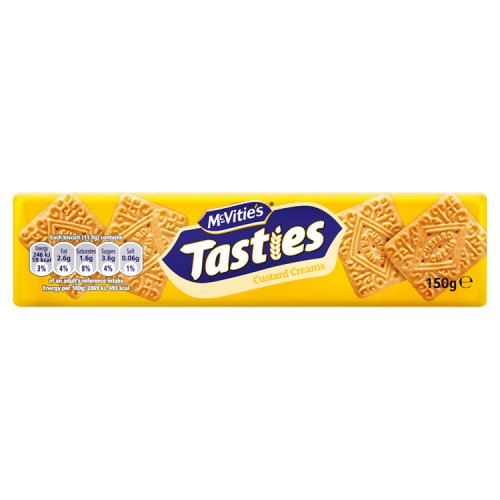 MCVITIE'S TASTIES CUSTARD CREAM BISCUITS 150G