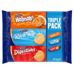 MCVITIE'S TRIPLE PACK RICH TEA DIGESTIVE & HOBNOB BISCUITS 815G