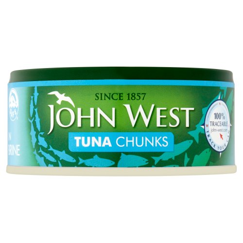 JOHN WEST TUNA CHUNKS IN BRINE 145G
