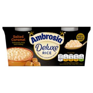 AMBROSIA DELUXE RICE PUDDING SALTED CARAMEL POTS 2PK 110G