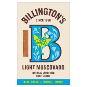 BILLINGTON'S LIGHT MUSCOVADO NATURAL UNREFINED CANE SUGAR 500G