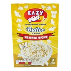 EAZYPOP 3 PACK BUTTER FLAVOUR MICROWAVE POPCORN 85G