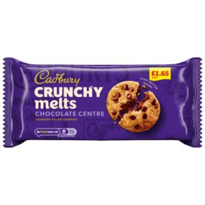 CADBURY CRUNCHY MELTS CHIP COOKIES PMP £1.65 156G