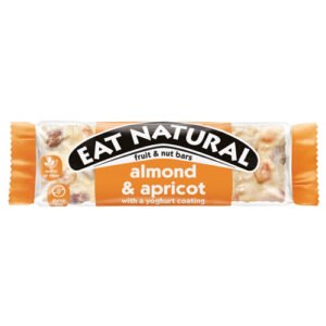 EAT NATURAL ALMOND & APRICOT WITH A YOGHURT COATING FRUIT & NUT BARS 40G