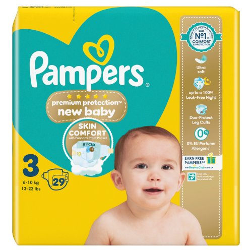 PAMPERS PREMIUM PROTECTION NEW BABY CARRY PACK SIZE 3 29S