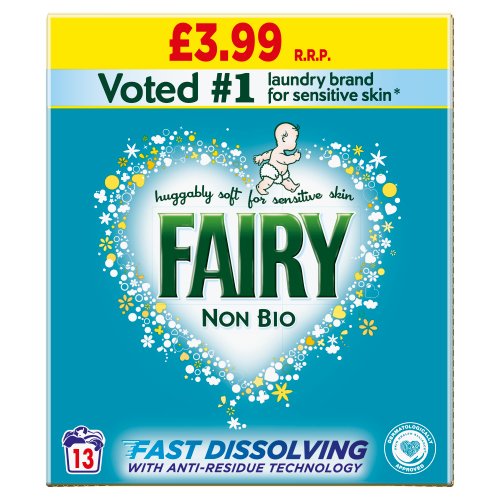 FAIRY NON BIO WASHING POWDER PMP £4.49 13W
