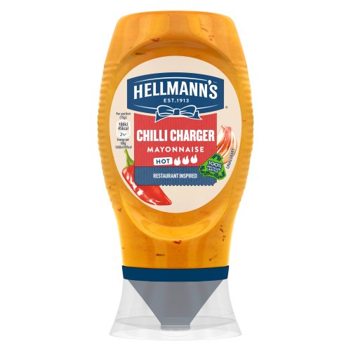 HELLMANN'S CHILLI CHARGER SQUEEZY MAYONNAISE 250ML