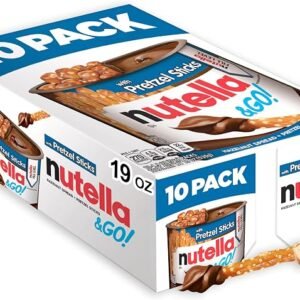 Nutella & Go Kids Snacks for Kids, Hazelnut Spread, 10 Pack, 1.8 oz